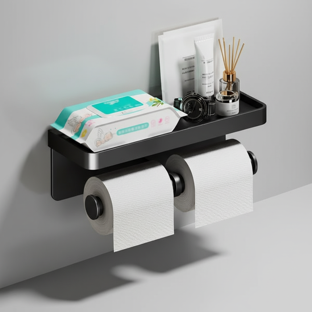 Space-saving toilet paper holder - ToiletHaven