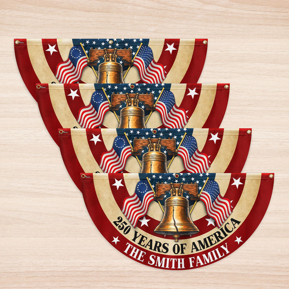 Personalized 250 Years of America Liberty Betsy Ross Vintage Fan Flag