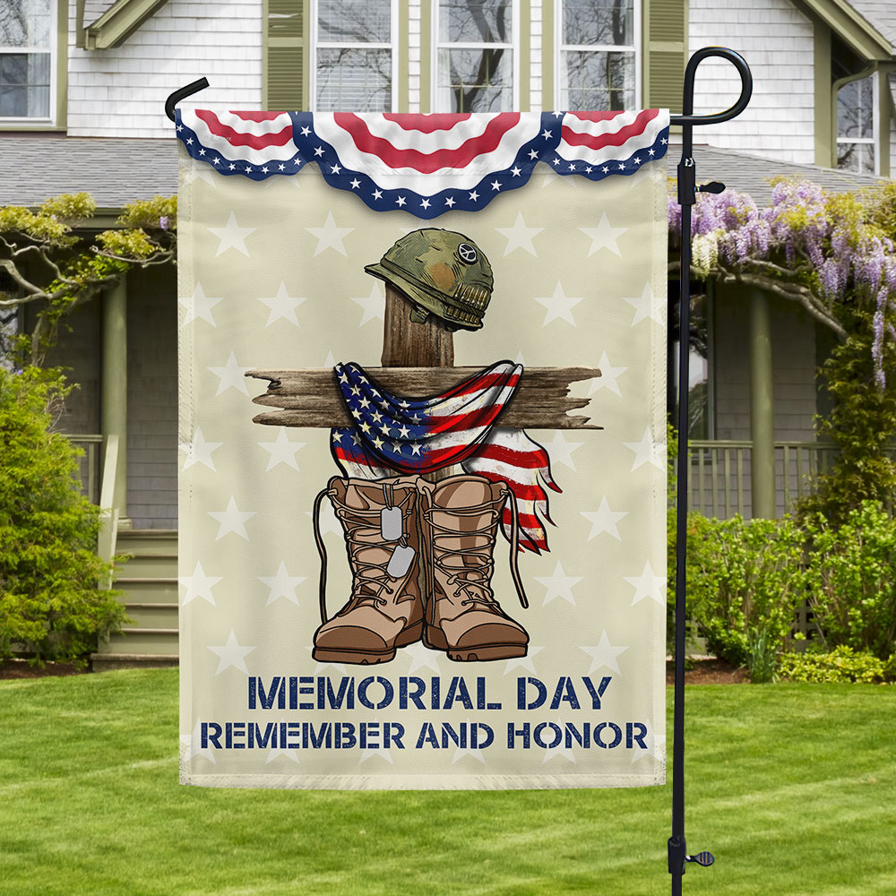Memorial Day Flag Remember and Honor flag, Double side printed