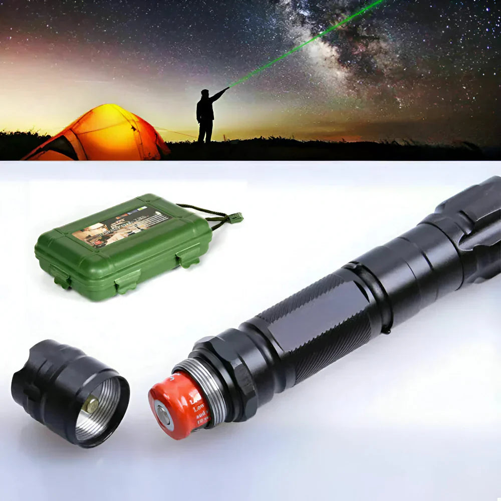 Green Laser Pointer with Rechargeable Battery and 2000 Meter Range