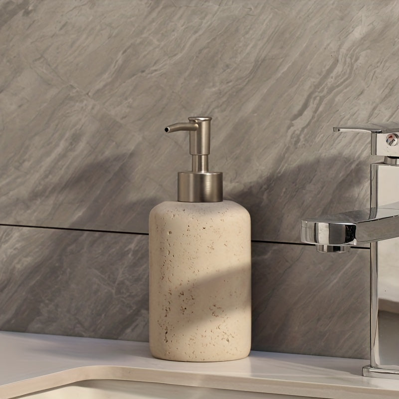 Resin soap dispenser with stainless steel pump - Stonelette
