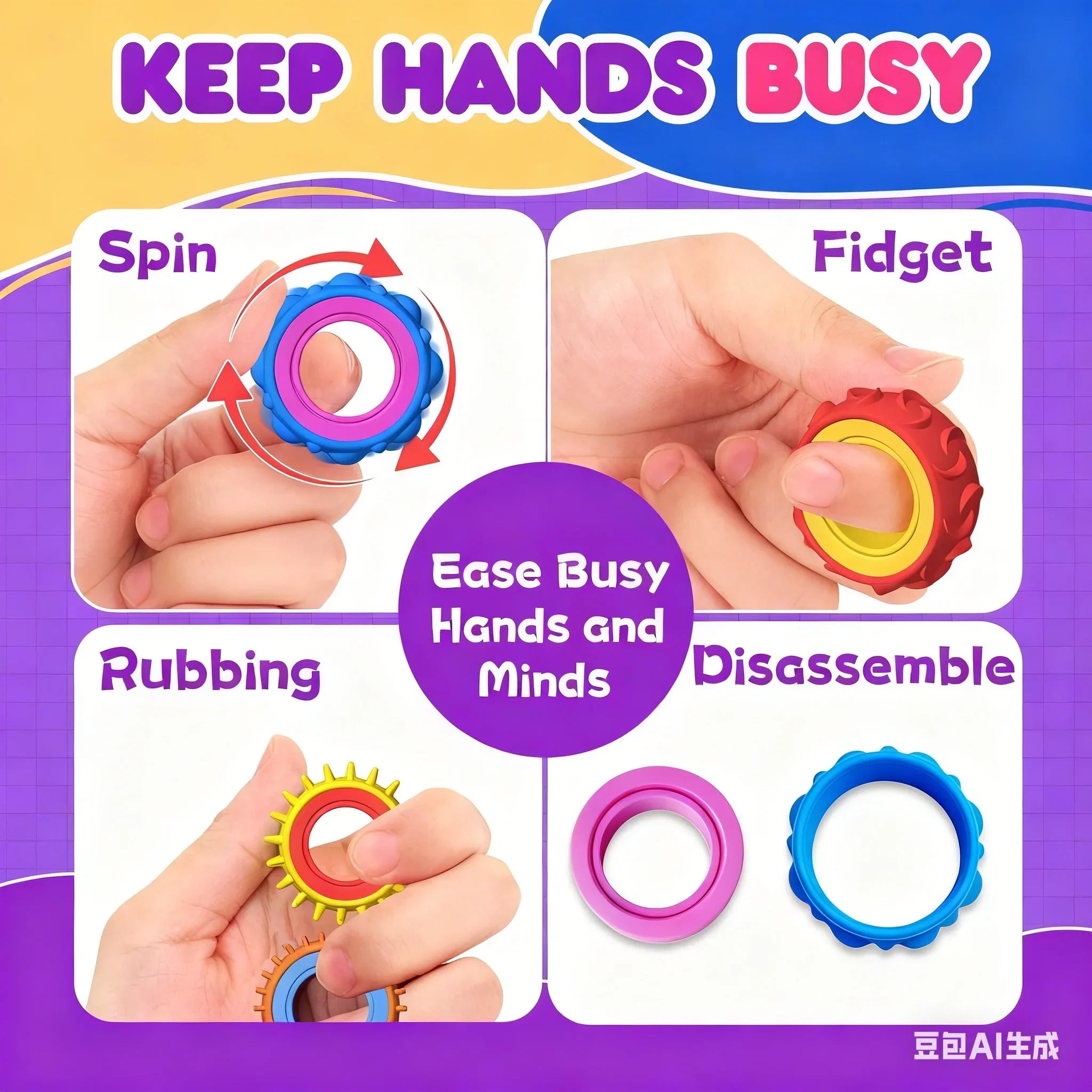 Rotating Sensory Ring Toy - Spinlette