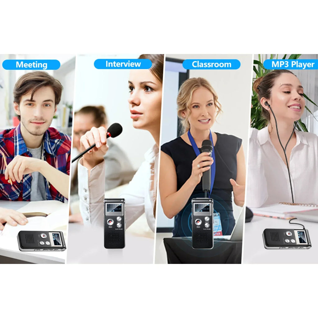 Digital Voice Recorder with Voice Activation and WAV Recording, Pocket Sized