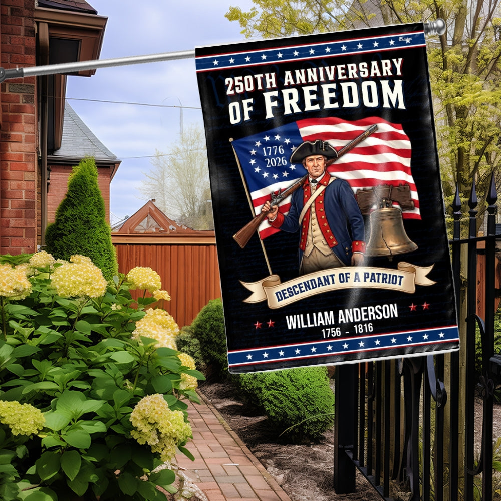 Custom Descendant of A Patriot 250 Years Flagwix Flag for Indoor Outdoor