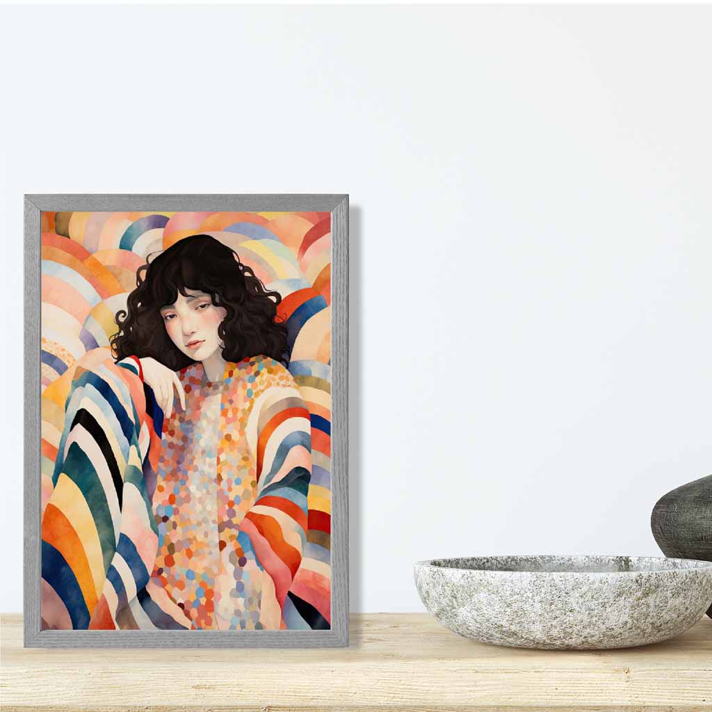 Colorful abstract quirky women's print No. 2 | Bowlift