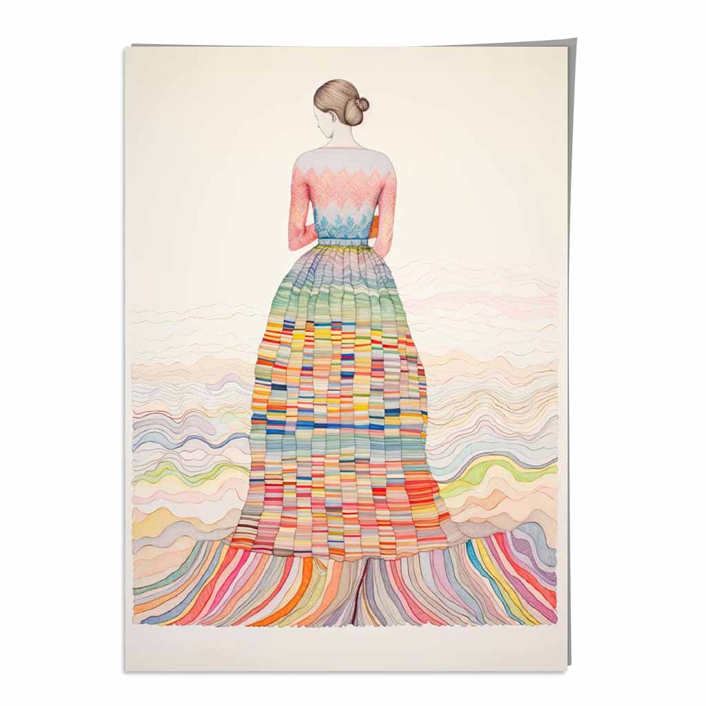 Colorful abstract quirky woman print No. 1 | Bowlift