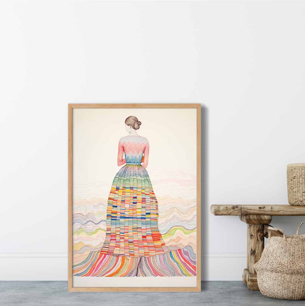 Colorful abstract quirky woman print No. 1 | Bowlift