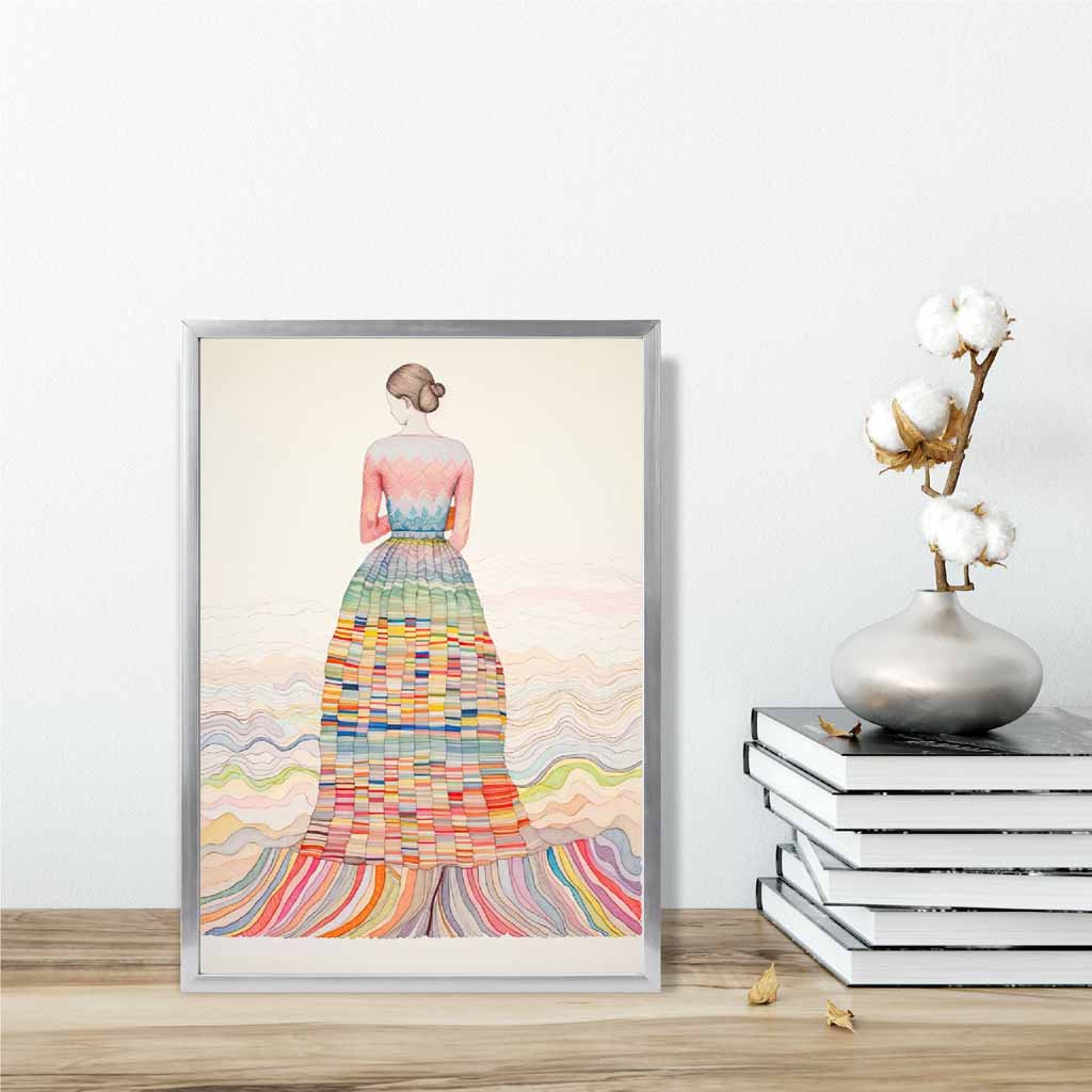 Colorful abstract quirky woman print No. 1 | Bowlift