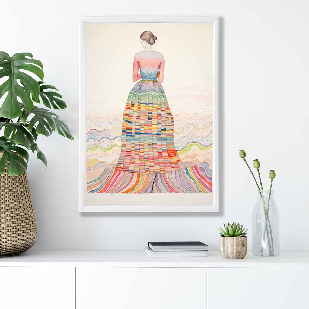 Colorful abstract quirky woman print No. 1 | Bowlift