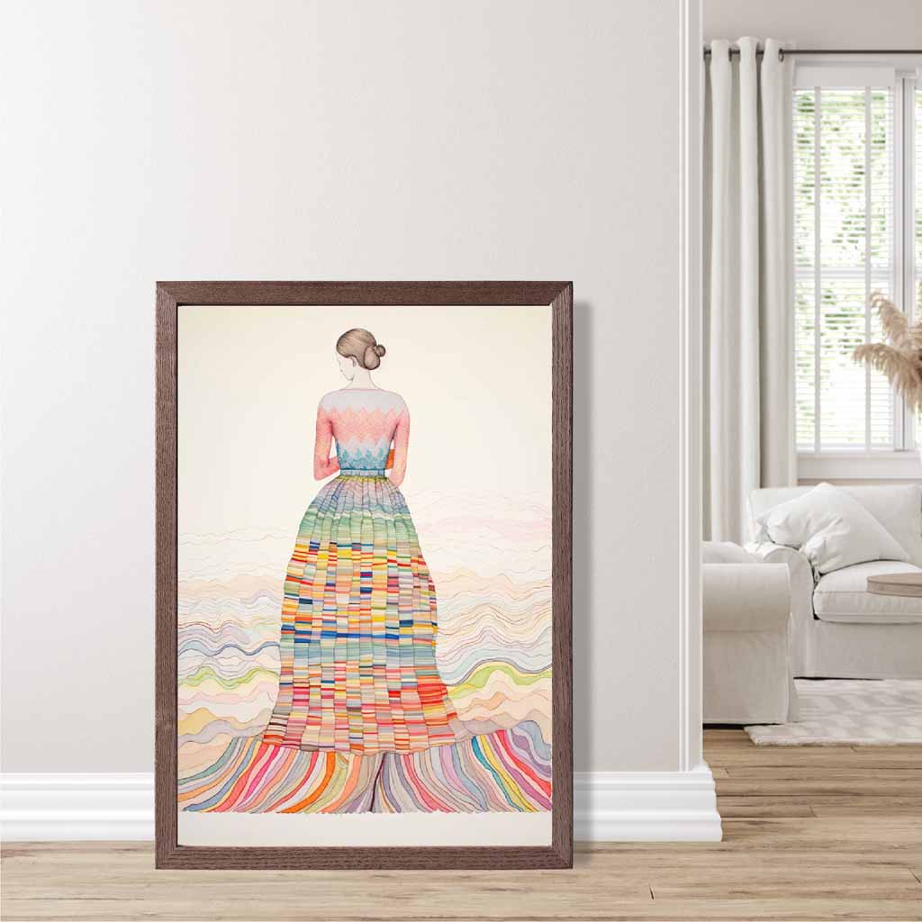 Colorful abstract quirky woman print No. 1 | Bowlift