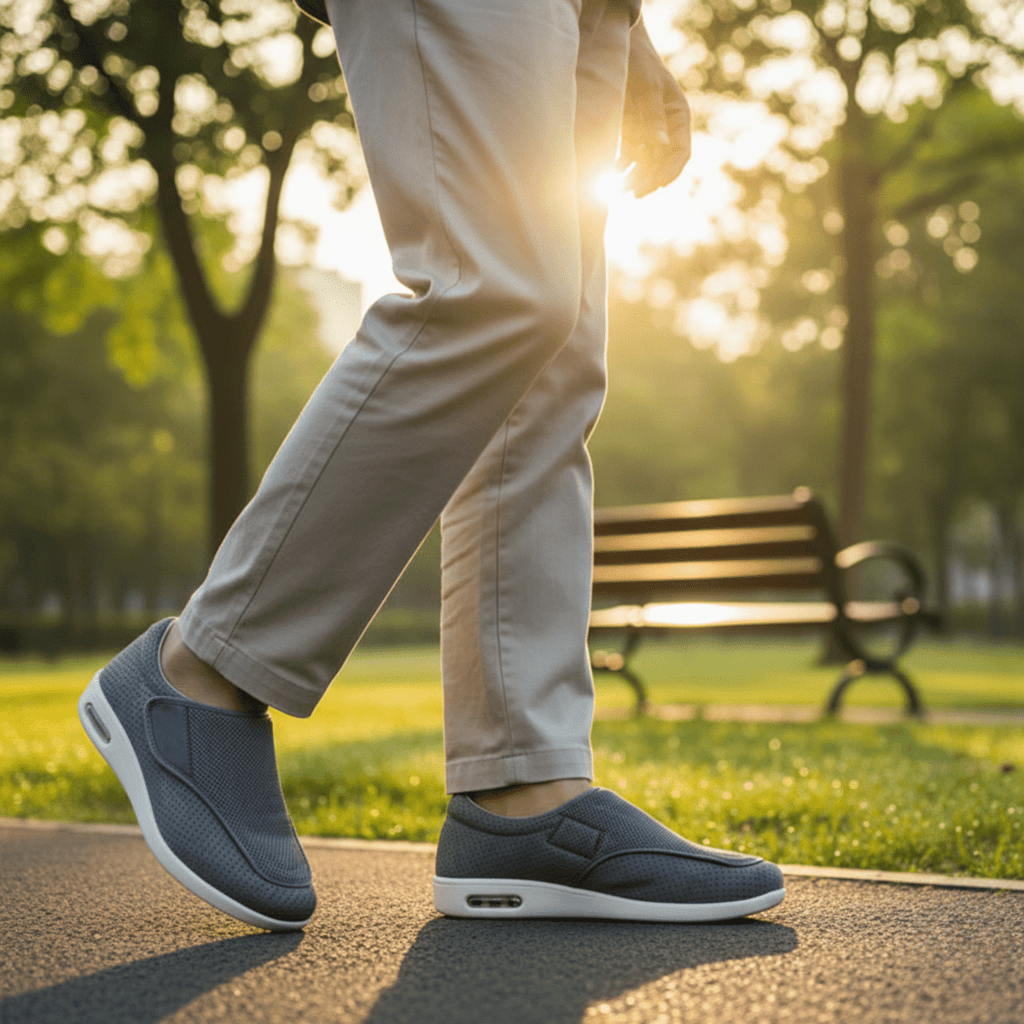 Extra Wide Comfort Walking Shoes – Memory Foam Insole, Spacious Toe Box, Slip-On Design, Everyday Wear