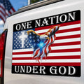 One Nation Under God American Flag Eagle Magnet, Cross Christian Patriotic Die Cut, USA Car Truck Vinyl Decal Gift