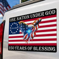 1776-2026 One Nation Under God Magnet, 250 Years Of Blessing American Flag Eagle Cross Die Cut, Christian Patriotic Truck Magnet