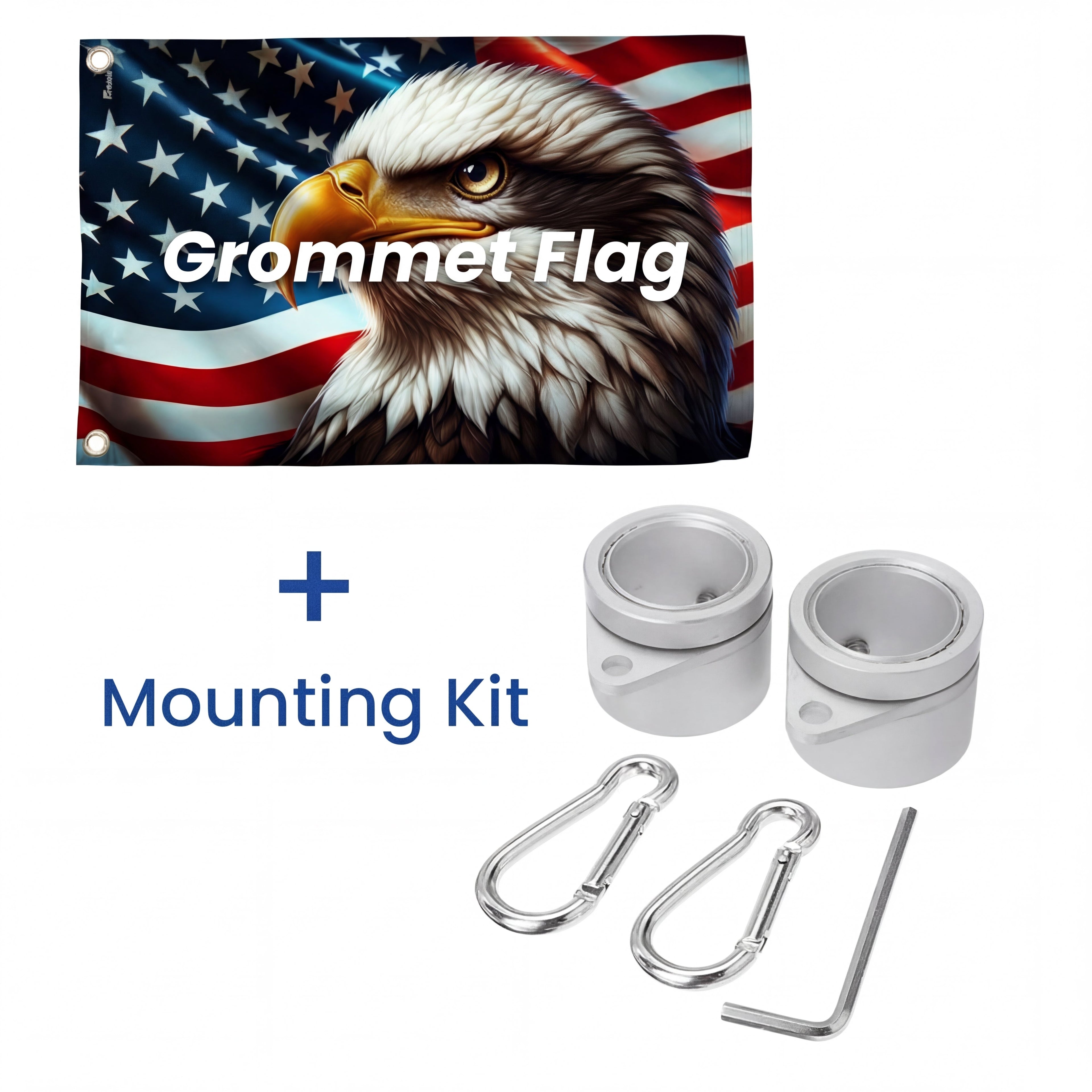 Flagwix American Flag, America Patriotic Eagle American Grommet Flag 3-Day Shipping