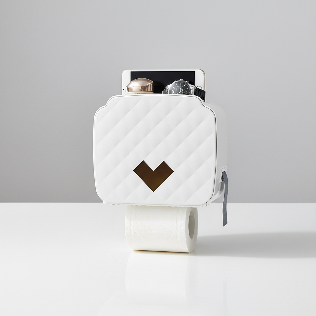 Toilet paper dispenser with shelf - SafeRoller
