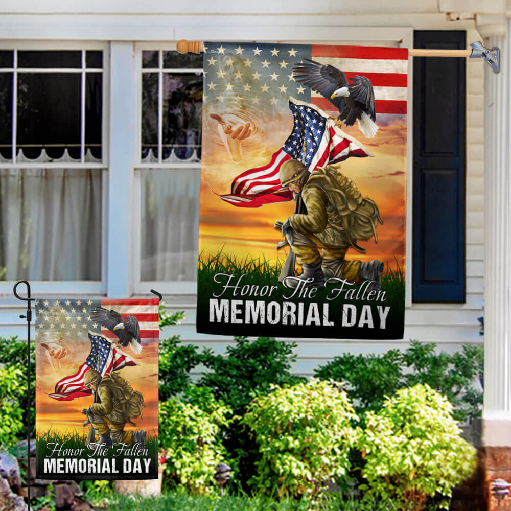 Memorial Day US Veteran Honor The Fallen Flag