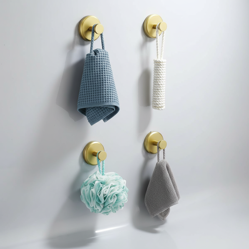 Wall-mounted bathroom hook set - Mountique