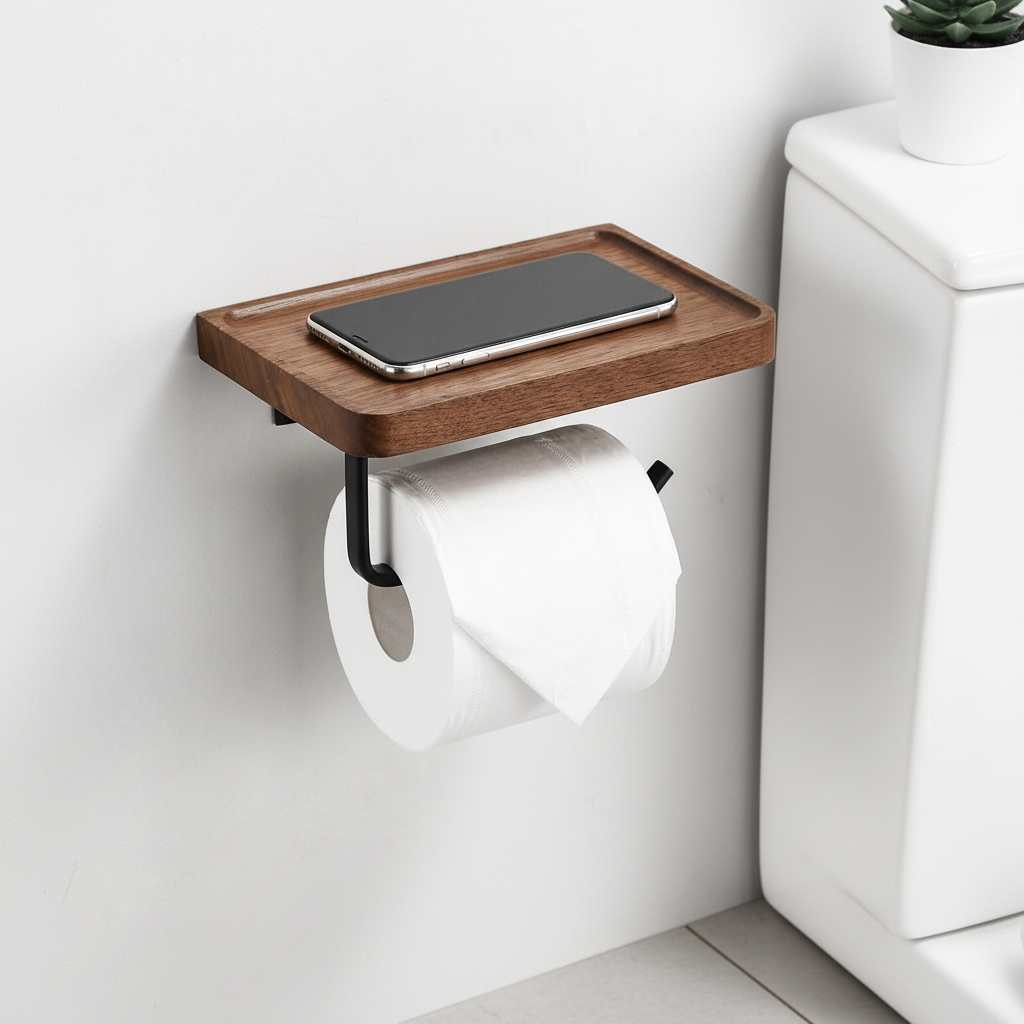 Wall-mounted wooden holder - WoodShelfie