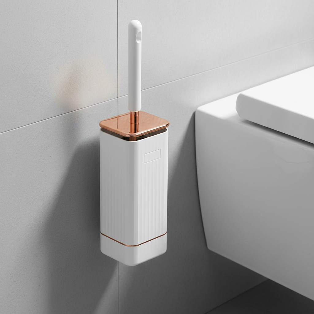 Wall-mounted toilet brush plastic - HygiaMount
