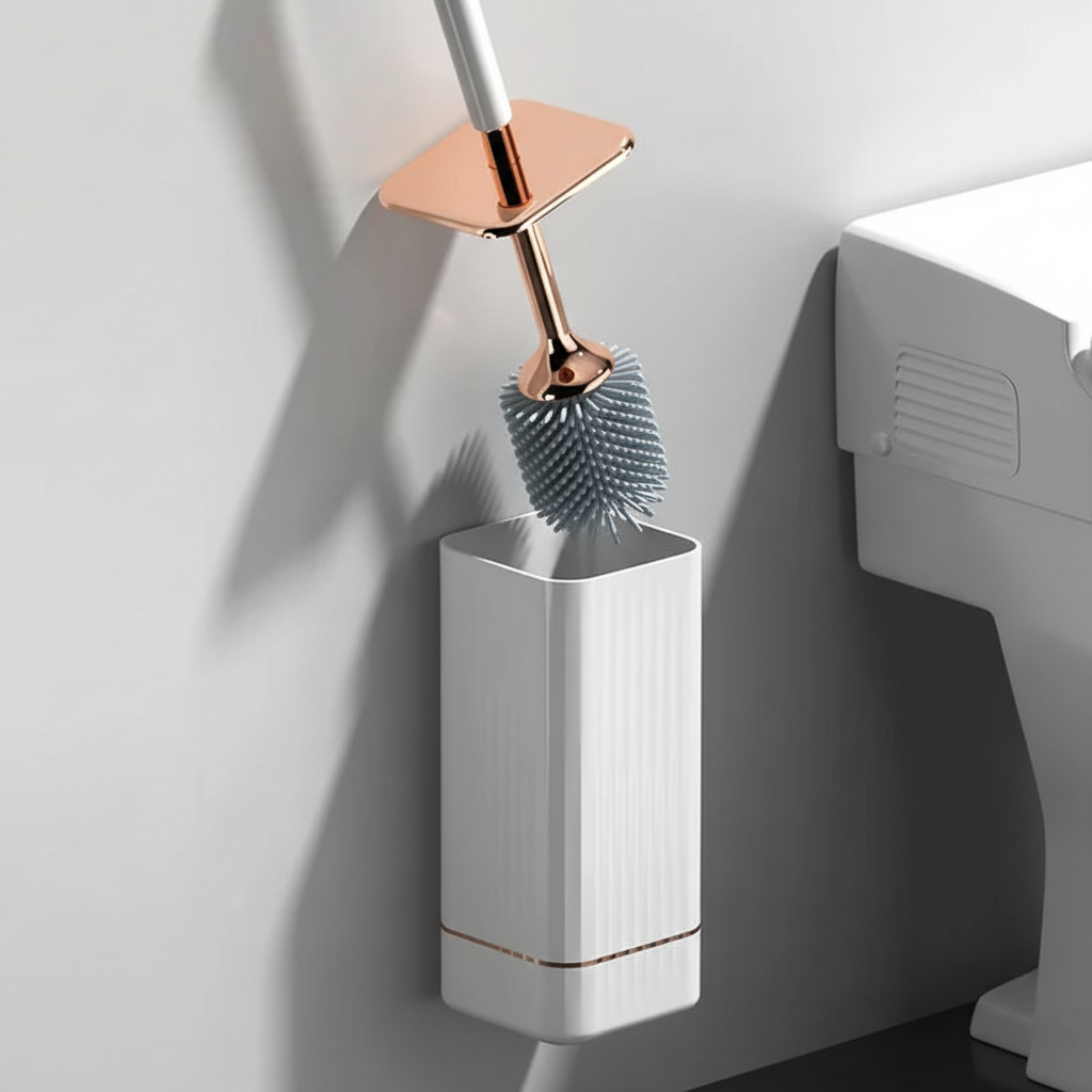Wall-mounted toilet brush plastic - HygiaMount