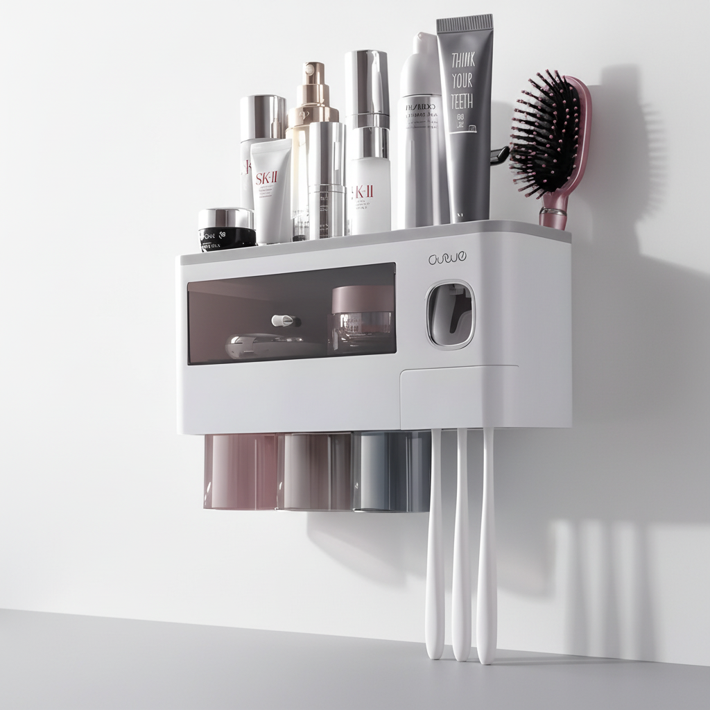Wall-mounted toothbrush holder - HygiaHolder