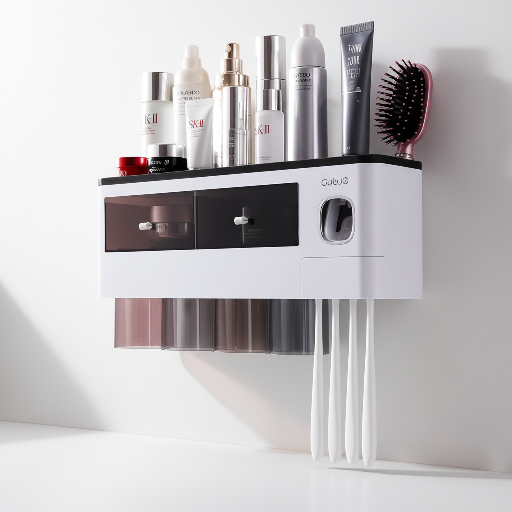 Wall-mounted toothbrush holder - HygiaHolder