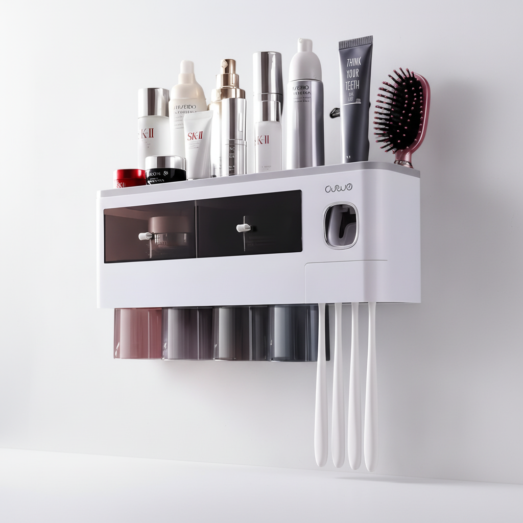 Wall-mounted toothbrush holder - HygiaHolder