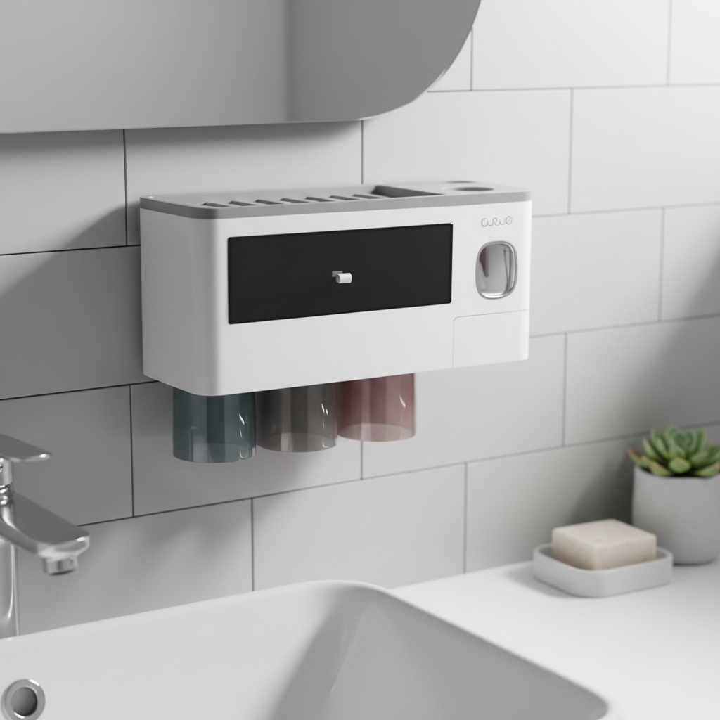Wall-mounted toothbrush holder - HygiaHolder