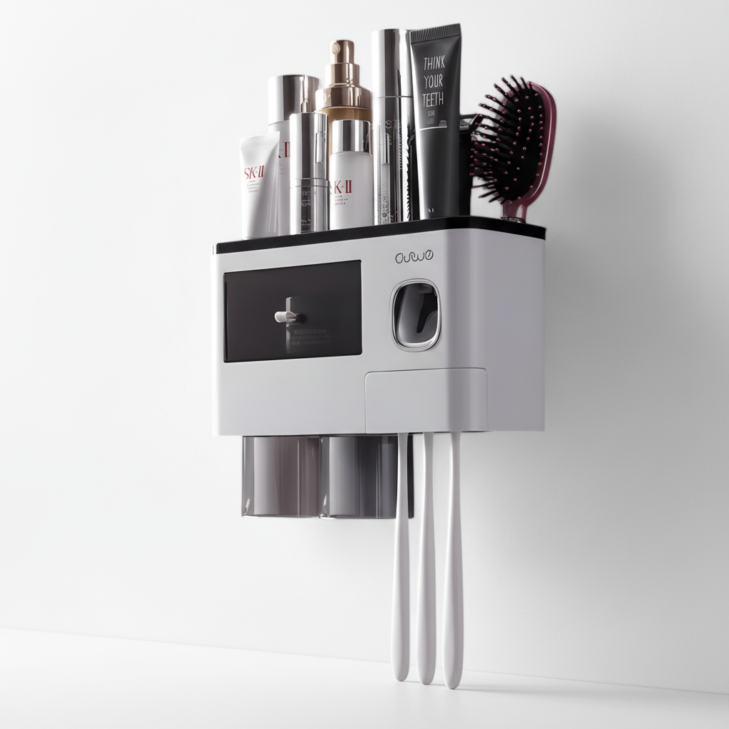 Wall-mounted toothbrush holder - HygiaHolder