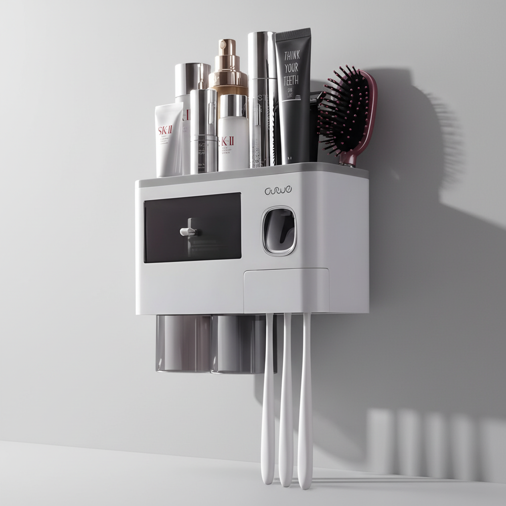 Wall-mounted toothbrush holder - HygiaHolder