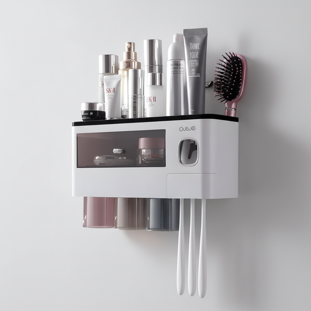 Wall-mounted toothbrush holder - HygiaHolder