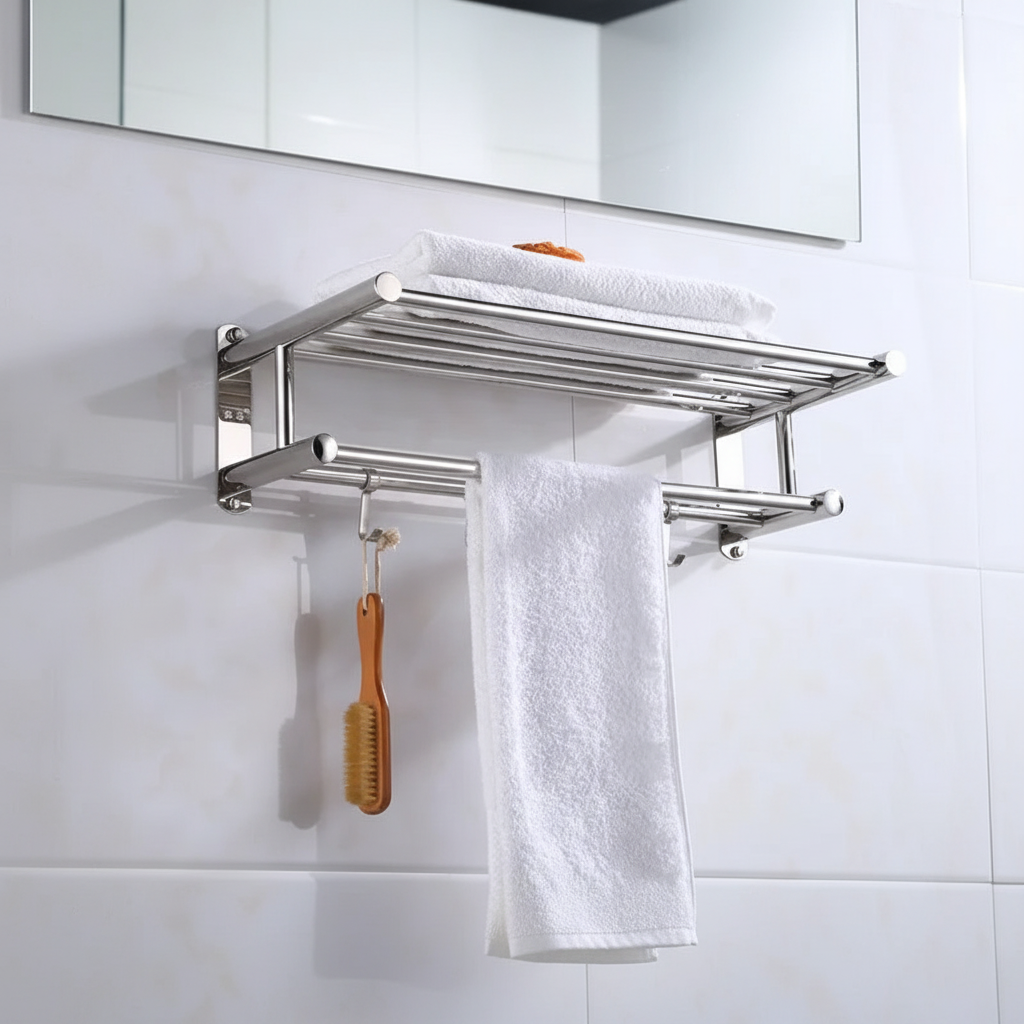 Wall-mounted stainless steel holder - Toweluxe