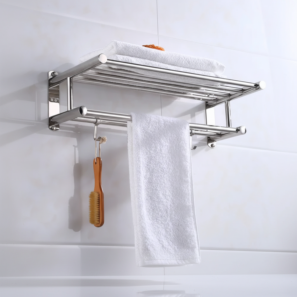 Wall-mounted stainless steel holder - Toweluxe