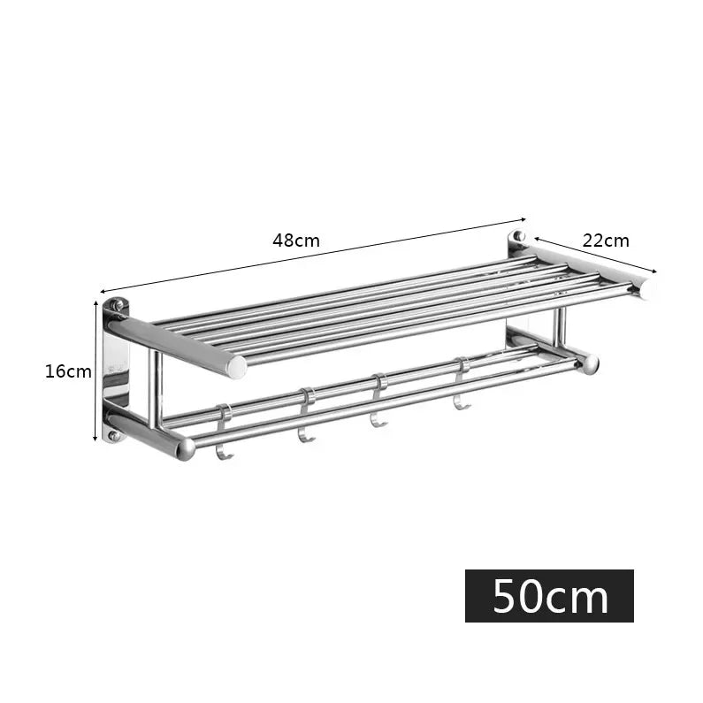 Wall-mounted stainless steel holder - Toweluxe