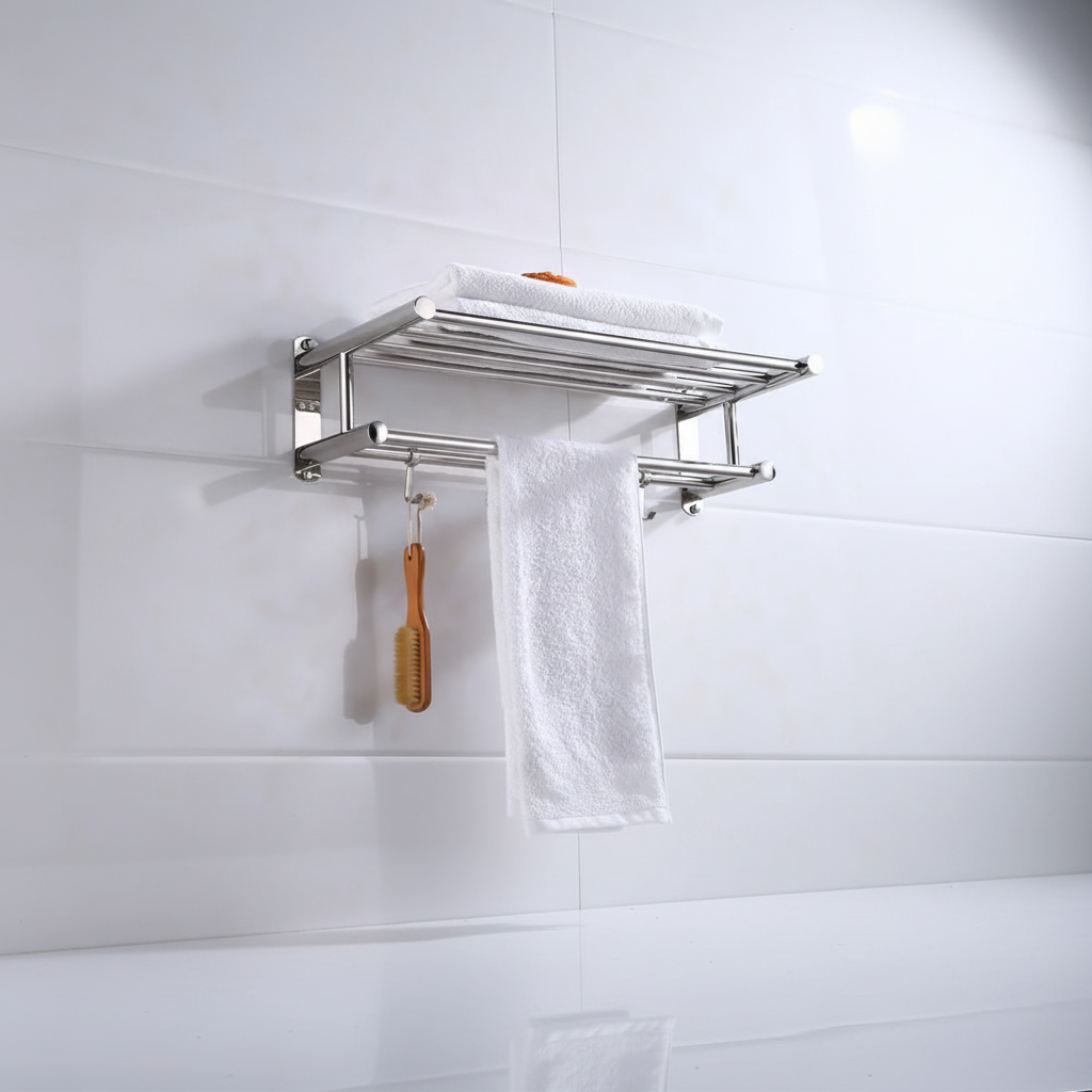 Wall-mounted stainless steel holder - Toweluxe