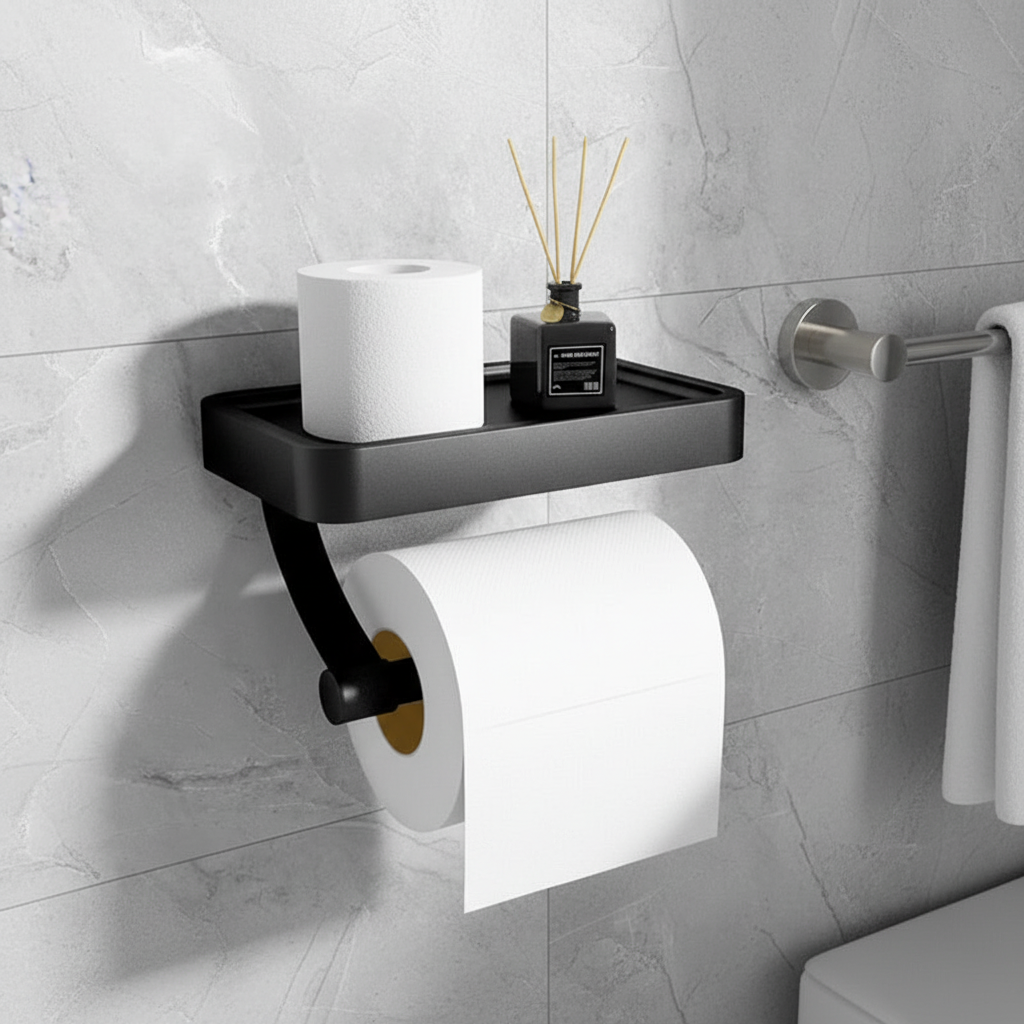 Wall-mounted toilet paper holder - RollDock