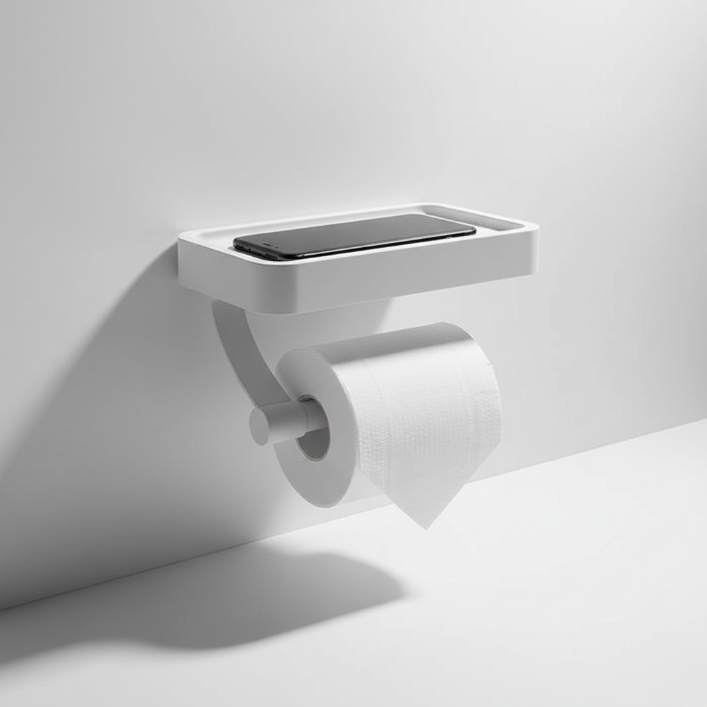 Wall-mounted toilet paper holder - RollDock