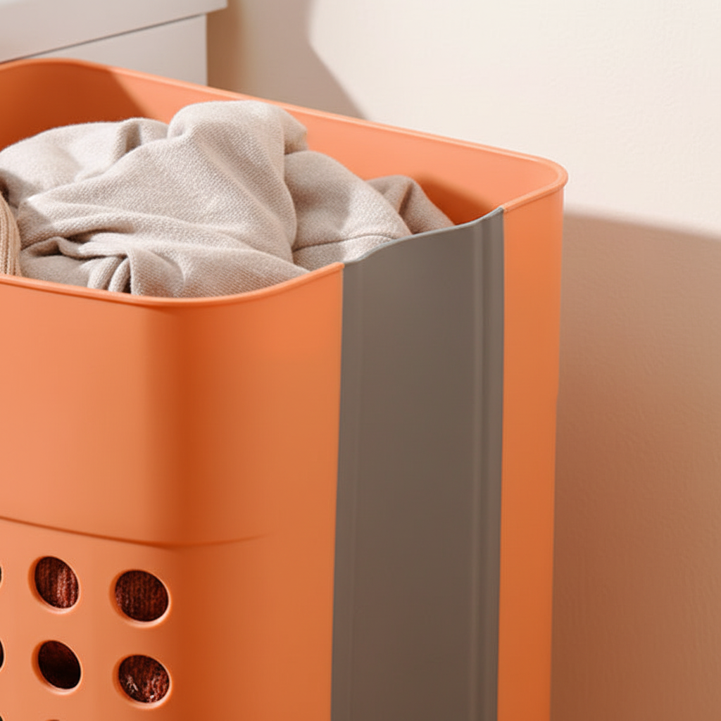 Wall-mounted laundry basket foldable - WallLaundryPro