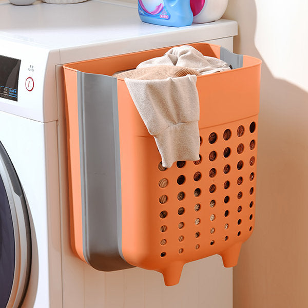 Wall-mounted laundry basket foldable - WallLaundryPro