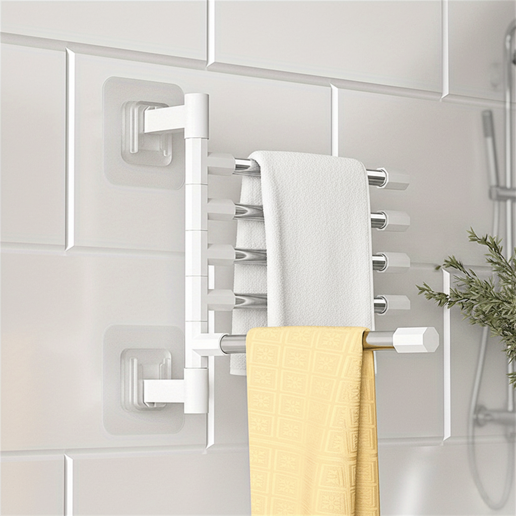 Wall-mounted swivel towel holder - BathArmoro
