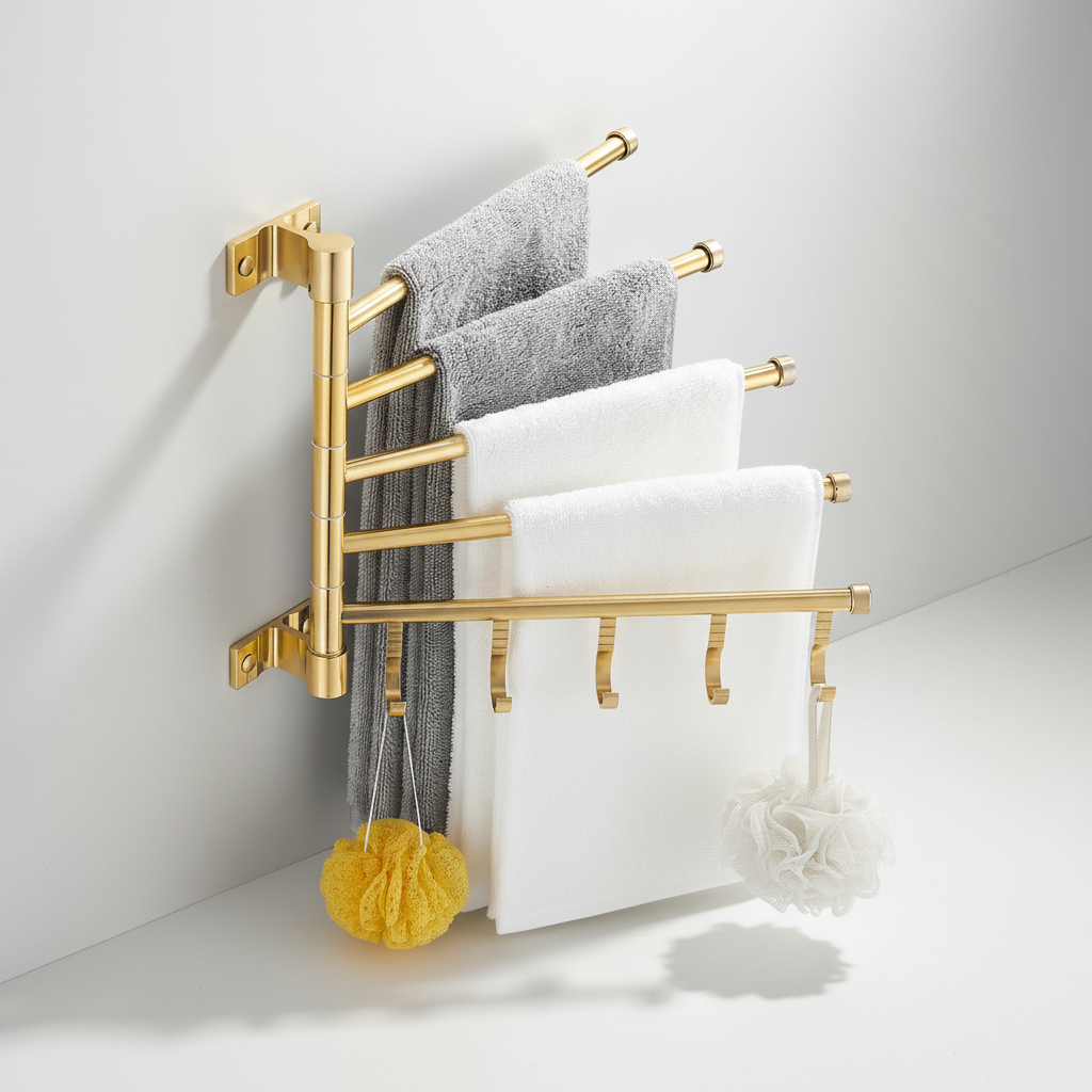 Wall-Mounted Triple Arm Design - TowelLattice