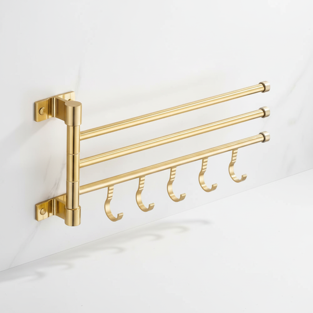 Wall-Mounted Triple Arm Design - TowelLattice