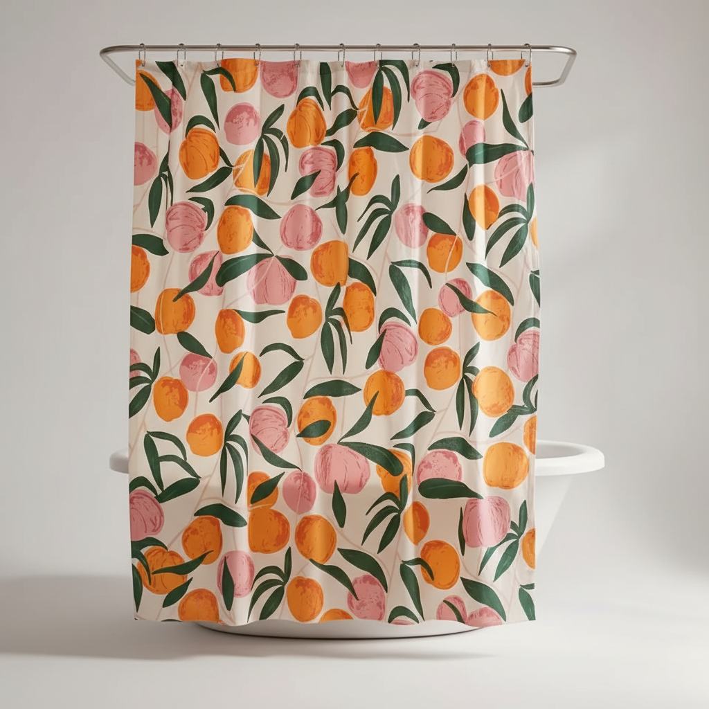Water-repellent polyester shower curtain - PeachAura