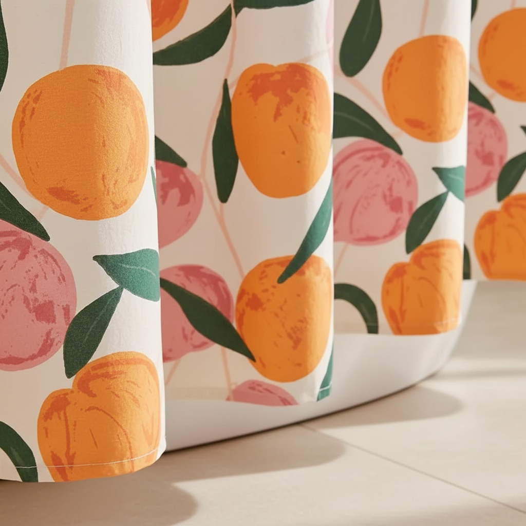 Water-repellent polyester shower curtain - PeachAura