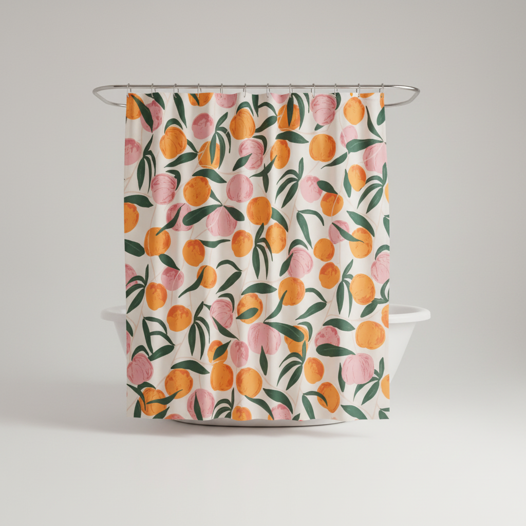 Water-repellent polyester shower curtain - PeachAura