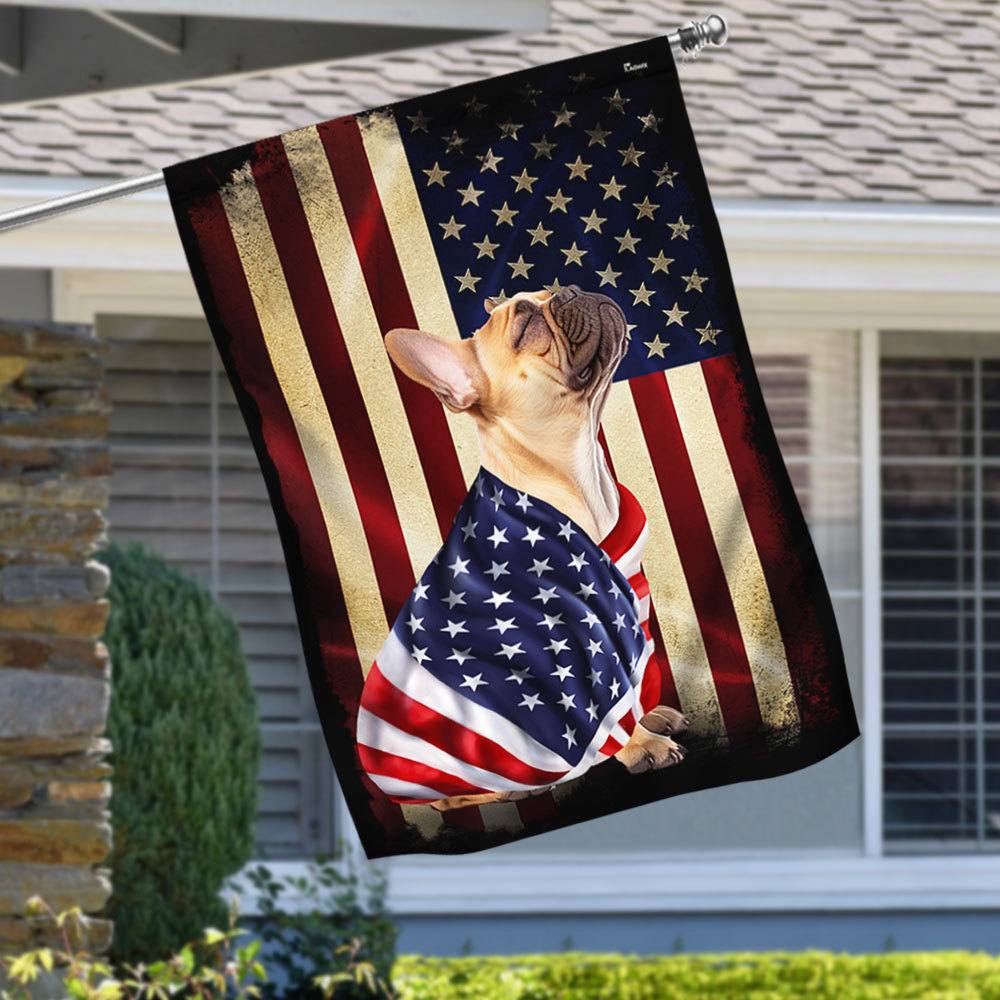 French Bulldog American Flag - Wrapped in Glory Flag 3-Day Shipping
