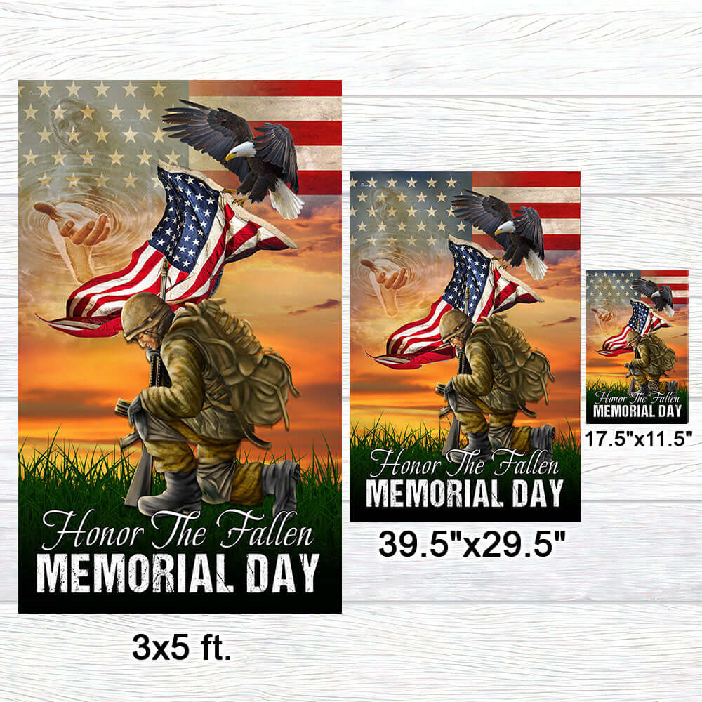 Memorial Day US Veteran Honor The Fallen Flag