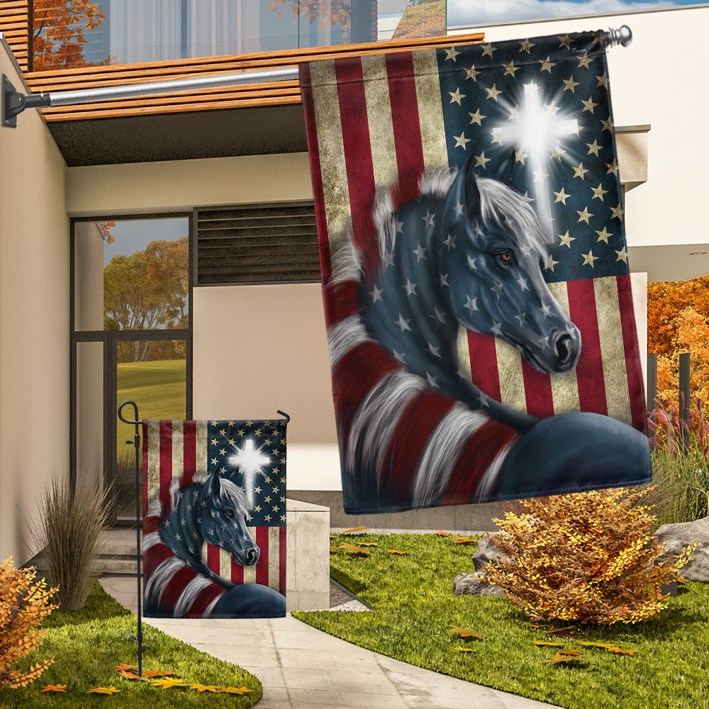 Patriot Horse American Flag