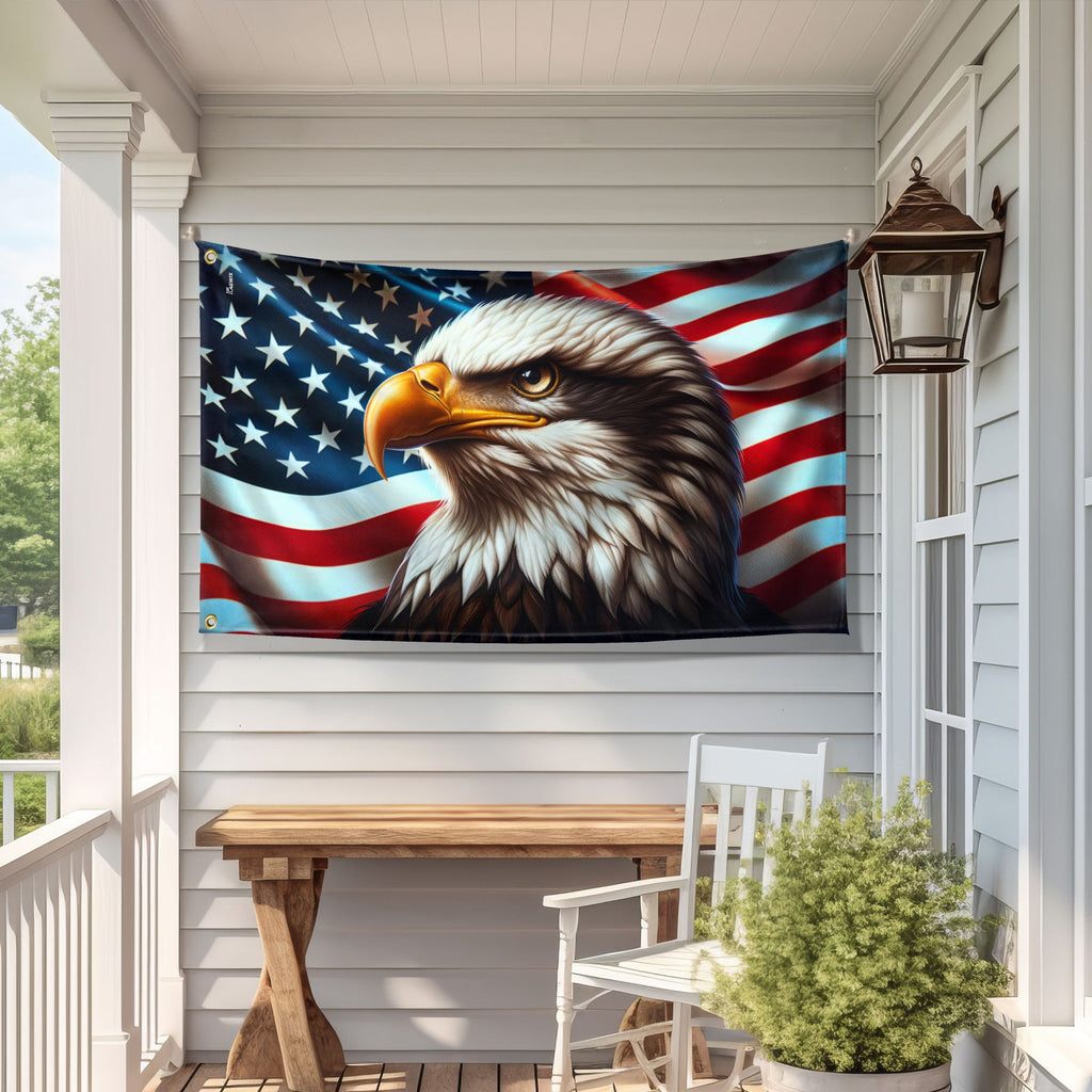 Flagwix American Flag, America Patriotic Eagle American Grommet Flag 3-Day Shipping