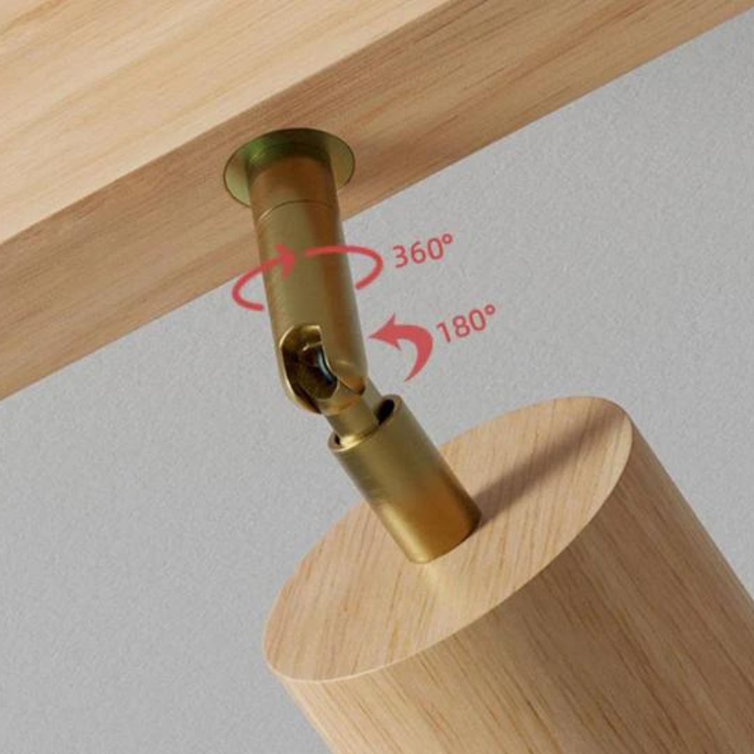 Adjustable Wooden Ceiling Spotlight - EcoLux